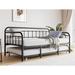 August Grove® Brittana Daybed w/ Trundle Metal in Black | 35.43 H x 39.96 W x 77.32 D in | Wayfair 4F3427BED02B4E828731DCB312104E67