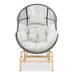 Dakota Fields Cordual Egg Chair Wicker/Rattan in Gray | 53 H x 26 W x 25 D in | Wayfair 6FCD165CEE7C4B19B2F3A30D920A4387