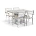 Sol 72 Outdoor™ Mckinnon Rectangular 4 - Person 49" Long Dining Set Stone/Concrete/Metal in Gray/Brown | Wayfair 5A975427F2A046DCB93F3B3EB1743D70