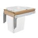 Rev-A-Shelf Pull Out Top Mount Trash Can, White Wood in Brown/White | 13.5" W,8.75 | Wayfair 4WCTM-12DM1-343-FL