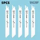 Scie alternative HCS S922 150mm 5 pièces tube métallique PVC scies sabres profil métallique