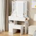 Hokku Designs Maesha Vanity Wood in White | 51 H x 14 W x 31 D in | Wayfair AC2E4EF264A74111ADF2375BA0F7A7F9