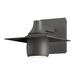 Hubbardton Forge Hood Dark Sky Friendly Outdoor Armed Sconce Aluminum/Metal in Gray | 6.8" H x 7.9" W x 9.6" D | Wayfair 306563-SKT-20
