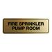 Signs ByLITA Standard Fire Sprinkler Pump Room Sign Plastic in Yellow | 2.5 H x 7 W x 1 D in | Wayfair STNFSPR-GLDM
