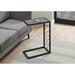 17 Stories Nayelli Accent Table, C-shaped, End, Side, Snack, Living Room, Bedroom, Metal, Laminate, Grey, Black Wood/Metal in Gray | Wayfair