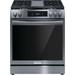 Frigidaire 30" Front Control Gas Range w/ Total Convection, Stainless Steel in White | 36.375 H x 30 W x 26 D in | Wayfair GCFG3060BD