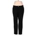 Simply Vera Vera Wang Casual Pants - High Rise Straight Leg Boyfriend: Black Bottoms - Women's Size X-Large