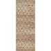 Trellis Moroccan Oriental Hallway Runner Rug Hand-knotted Wool Carpet - 3'3" x 10'1"