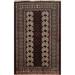 Geometric Traditional Balouch Persian Area Rug Wool Hand-knotted - 2'7" x 3'7"
