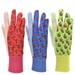 G & F Products Women Soft Jersey Garden Gloves, 3 Pairs - Medium