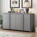 Modern Sideboard Buffet Cabinet, Kitchen Storage Cabinet with 4 Doors and Adjustable Shelves, Freestanding Accent Cabinet