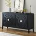 Sideboard Buffet Cabinet with 4 Doors, Retro Accent Storage Cabinet with Storage Shelves for Dining Room Living Room Hallway