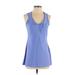 Athleta Active Tank Top: Blue Solid Activewear - Women's Size Small