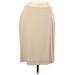 Calvin Klein Collection Wool Skirt: Tan Solid Bottoms - Women's Size 12