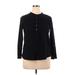 Style&Co Long Sleeve Henley Shirt: Black Tops - Women's Size 1X