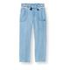 IKKS JUNIOR Baby-Mädchen Pantalon fluide Style Denim bleu nœud et Dentelle XU29000.85 Jeans, Stone Blue, 3 Mois