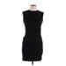 PrettyLittleThing Casual Dress - Bodycon Crew Neck Sleeveless: Black Print Dresses - Women's Size 10