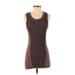 Rag & Bone Casual Dress - Mini Scoop Neck Sleeveless: Brown Dresses - Women's Size X-Small