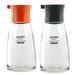 NUOLUX 2pcs Glass Oil Pot Storage Bottle Kitchen Seasoning Bottle Kitchen Supplies Sauce Container for Home Restaurant Kitchen (Black Red )