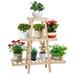 30x10x30in 3-Tier Wooden Plant Stand iMounTEK Multi-tier Triangle Ladder Plant Vase Display Rack 82lbs Max Load