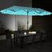 Ainfox 13ft Patio Umbrella with LED Lights Base Not Included Blue