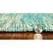 3 X5 Teal Machine Woven Uv Treated Abstract Brushstroke Indoor Outdoor Area Rug