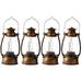 4 Pack Retro Lamp Flame Solar Lights Outdoor Antique Flickering Vintage Decorative Rustic Lantern