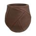 Ecobo 17.7 inches Eco-Friendly Round Pot Planter Palma Indoor/Outdoor use Durable Versatile & Lightweight Designed by Brazilian Artisans Contemporary All-Weather Desi Antique Brown