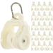 50 Pcs Window Curtains Window Shades for Home Track Pulley for Cloth Curtain Pulley Curved Track Curtain Rollerball White Alloy