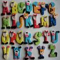 Oneshit Magnets Magnetic Toys 26Pcs Wooden Alphabet Magnets Child Educational Toy