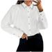 Posijego Womens Button Down Shirts Business Dressy Casual Blouse Long Sleeve Lapel Office Work Dress Shirt