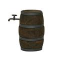 Dollhouse Winery Vintage Decor Mini Barrel Model with Faucet Fairy Garden Decor Ornament Mini Cask