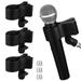 3 Pcs Mic Clip Holders Adjustable Microphone Holders for Microphones with Iron Screw Adapters