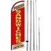 4 Less SANDWICHES Windless Swooper Flag Feather Banner Sign 15 Ft Tall Pole Kit Rq-H