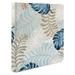 Blue Havana Palm Decorative 3-Ring 1-Inch Binder For School Office Or Home Made In The Reble & Easily Wipes Clean
