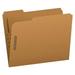 Fastener Folders 2 Fasteners Letter Size 1/3 Cut Tabs In Left Right Center Positions 50 Per Box (FK212) Brown