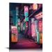 ONETECH Japan Art Poster - Japanese Print Artwork on Canvas Roll - Tokyo Anime Wall Art Picture Gift - Preppy Night City Wall Decor Poster for Room Aesthetic Bedroom Kitchen Living 12\x16\