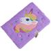 Plush Cover Notepad Unicorn Notebook A5 Notebook with Lock Decorative Notepad Kids Notebook