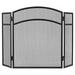 Oli & Birch USA Fireplace Screen 3 Panel - Monogrammed Option - Modest-Design Decorative Fireplace Screens Black Mesh - Quality Sturdy 29 Height x Wide Fireplace Gate - Flat Folding Compact