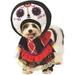 Day Of The Dead Lady Pet Costume Medium