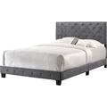 Suffolk Velvet Upholstered Queen Bed In Gray