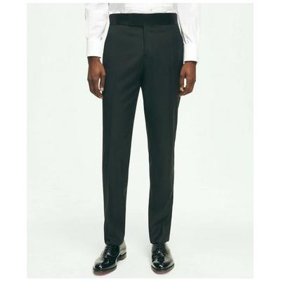 Brooks Brothers Men's Slim Fit Merino Wool Twill 1818 Tuxedo Pants | Black | Size 36 30