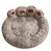 dnusflzt Soothing Paw-Shaped Pet Round Bed Fluffy Long Plush Calming Donut Dog Sleeping Nest Anti-Slip Warming Pet Sofa