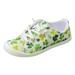 WILLBEST Tennis Shoes Womens Walking Slip on Women Flat Bottomed Casual Shoes Are Fashionable and Can Be Worn With A Saint Pa Printed Casual Shoe