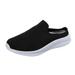 eczipvz Volleyball Shoes Walking Shoes for Women Arch Support Slip On Sneakers Breathable Comfortable Black