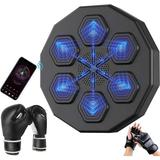 PanQlon Music Boxing Machine Bluetooth Smart Music Boxing Machine Boxing Machine Wall Mounted Music with 2 Pairs of Boxing Gloves Music Boxing Machine for Kids Adults Home Workout Gym