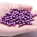 Feildoo 6mm Pearl Necklaces Bulk Party Pearl Necklaces Faux Pearl Strand Necklace 250g Undrilled Dark Purple Bead Necklace for Party Tea Party Bridal Shower Masquerade Flapper Partyï¼ŒY03G0X3A