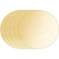 5Pcs Brass Sheet 2.4 Inch Round Brass Sheet 0.8mm Thick Brass Round Plate Gold Brass Disc Blank Round Metal Sheet for Metal Stamping Models Repairs DIY Crafts