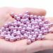 Feildoo 250g 6mm Handmade Earrings Glass Beads Pearl Beads with No Holes Purple Imitation ABS Pearls Beads for DIY Jewelry Making Earrings Pearl Beads Glass Beads Charm Braceletsï¼ŒY01F0E9W