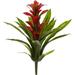 Nearly Natural 15 in. Bromeliad Artificial (Set of 4) Silk Flowers Red